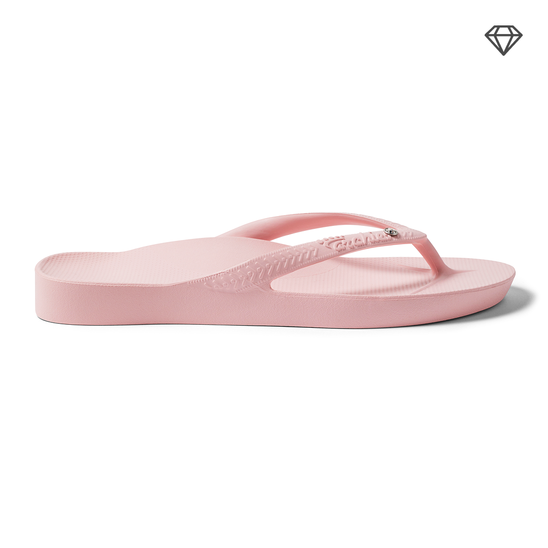 Arch Support Crystal Flip-Flops - Pink